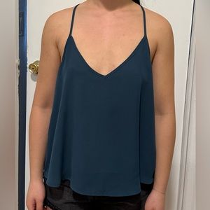 Tank top blouse with split back